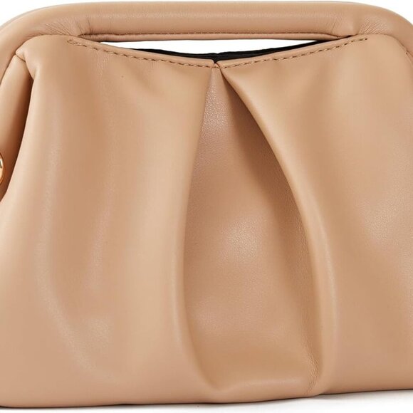 Chic Khaki Evening Clutch with Detachable Chain - Perfect for Weddings & Parties - Picture 2 of 5